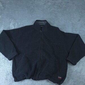 Outersport Jacket Mens Large Black Fleece Full Zip Hiking Outertech OT 2000